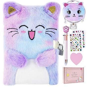 Amazon.co.jp: PJDRLLC 猫日記 ロック付き 6 7 8歳の女の子への